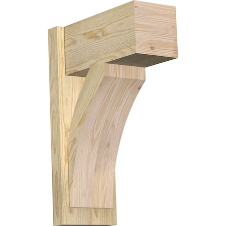 Ekena Millwork Thorton Block Rough Sawn Outlooker, Douglas Fir, 8"W x 16"D x 24"H OUT08X16X24THR05RDF